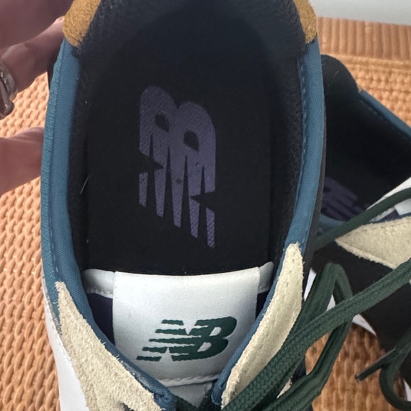 New Balance Men's Sneakers in Black, White, Tan, and Teal - Picture 2 of 3